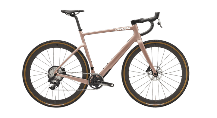 2023 Cervélo Aspero 5 - A gravel bike in subtle pink designed for versatile terrain